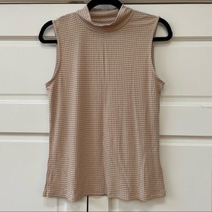 Cute Turtleneck Sleeveless Top